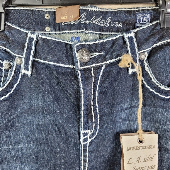 New la idol white boot cut jeans blue - Picture 3 of 10
